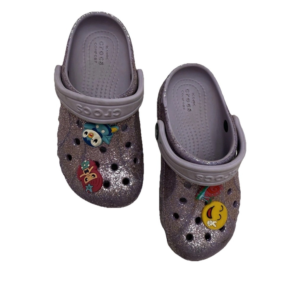 CROCKs Kids Purple Glitter Size 11